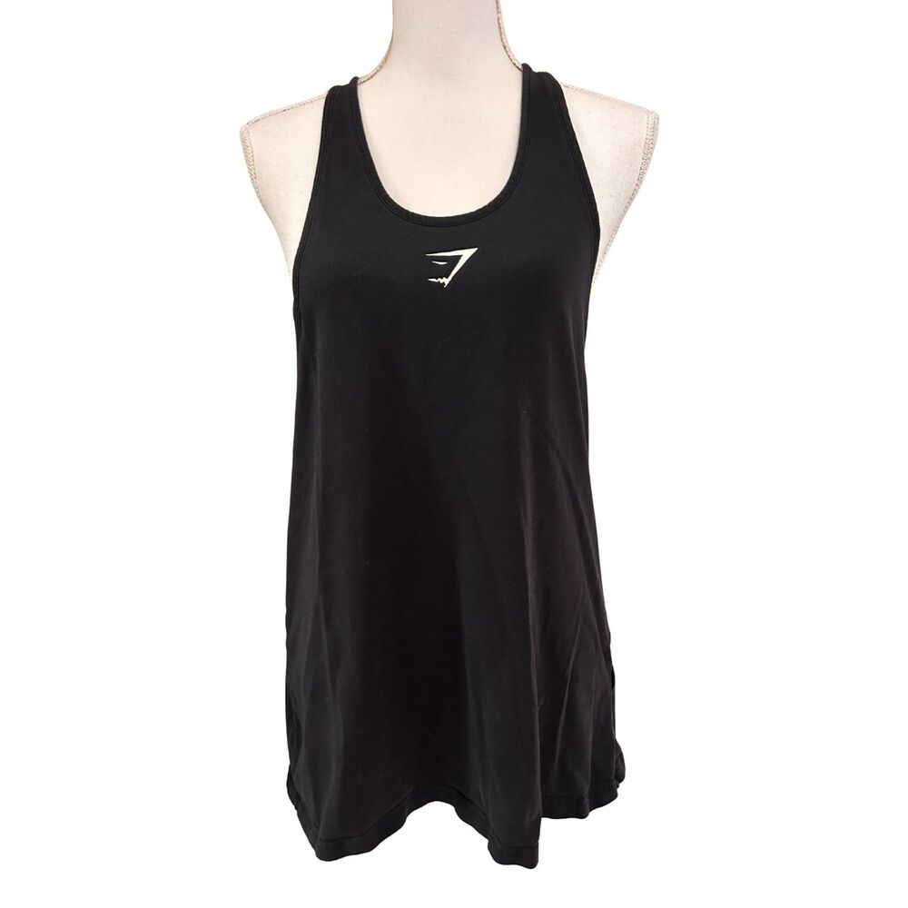 Gymshark Black Racerback Tank Top Size L Oversized Athletic